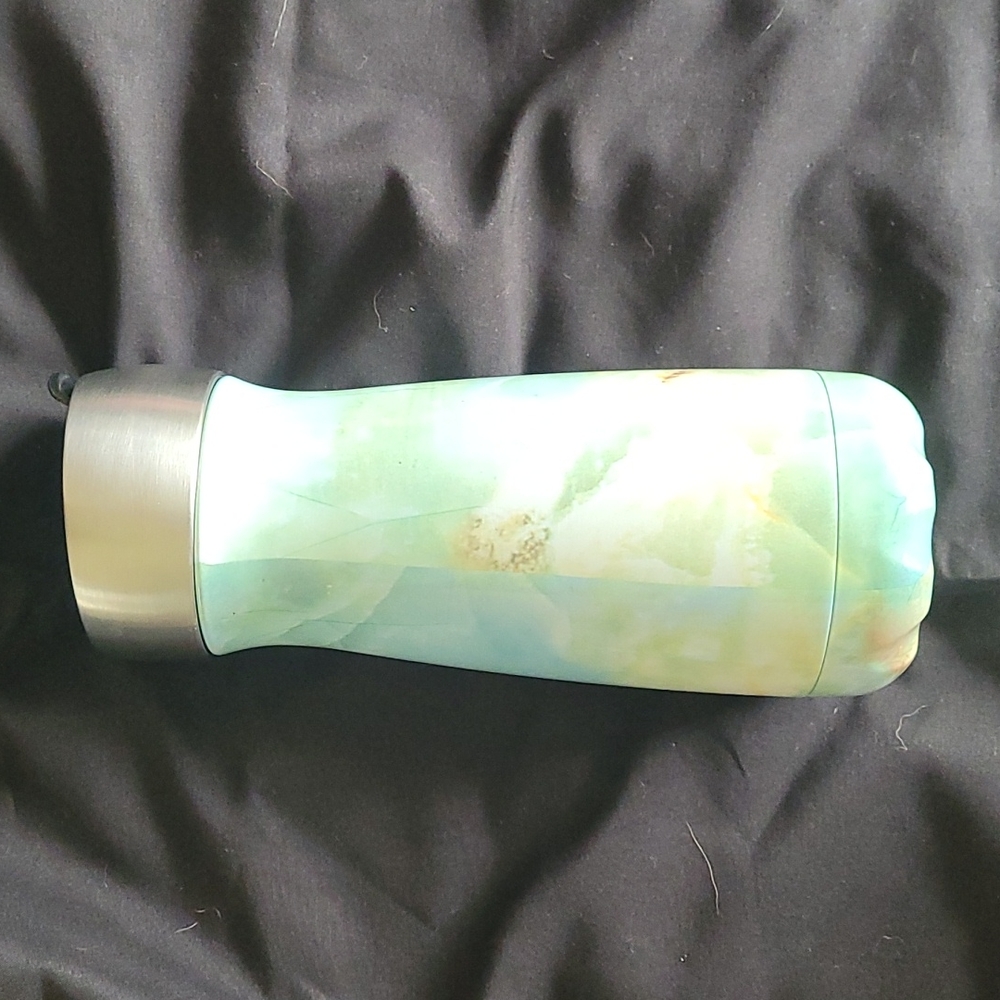 S'well green and yellow marbled hot and cold stainless steel water bottl… - Picture 4 of 15